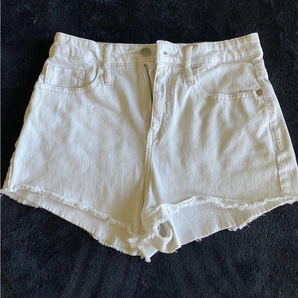 White Jean Shorts